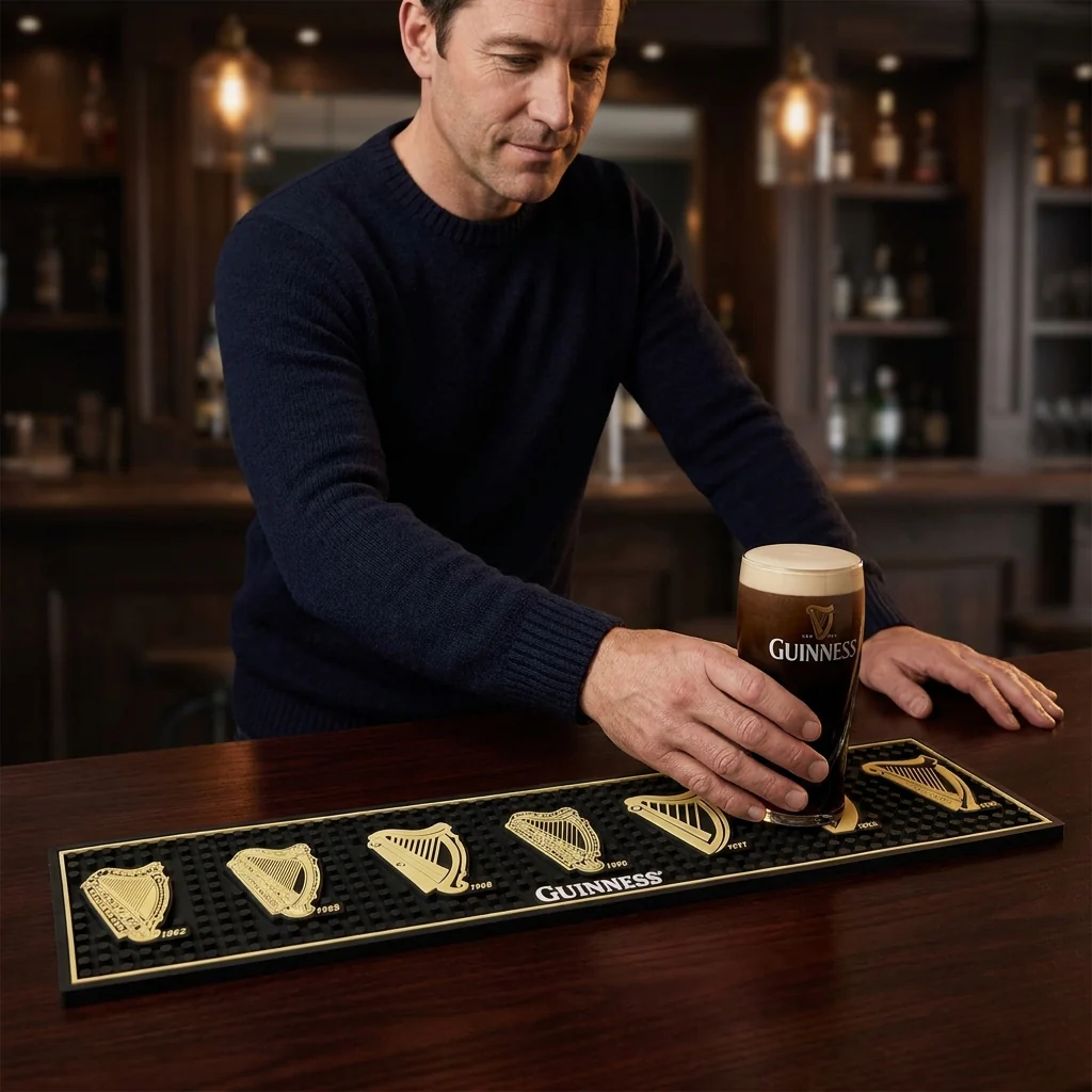 Guinness Evolution of the Harp PVC Bar Mat - Image 3