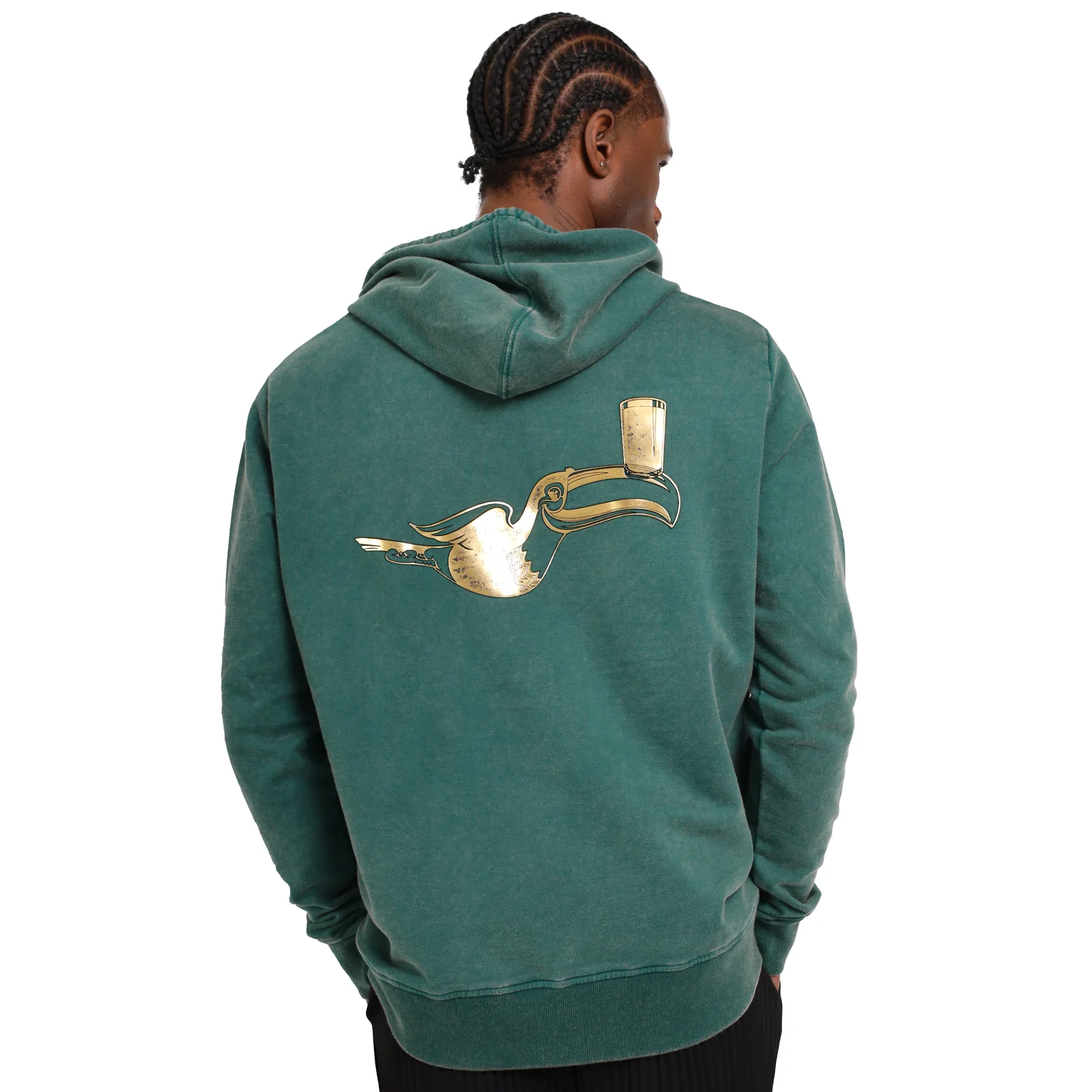 Guinness Forest Green & Gold Toucan Hoodie - Image 4