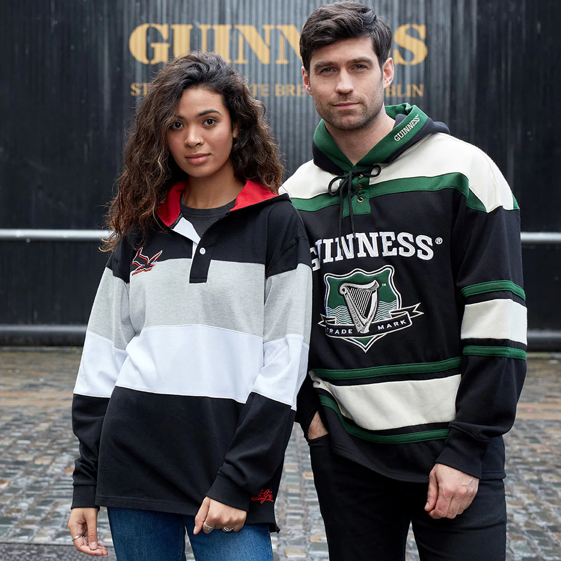 Guinness Green Hockey Style Hooded Sweatshirt - Image 6