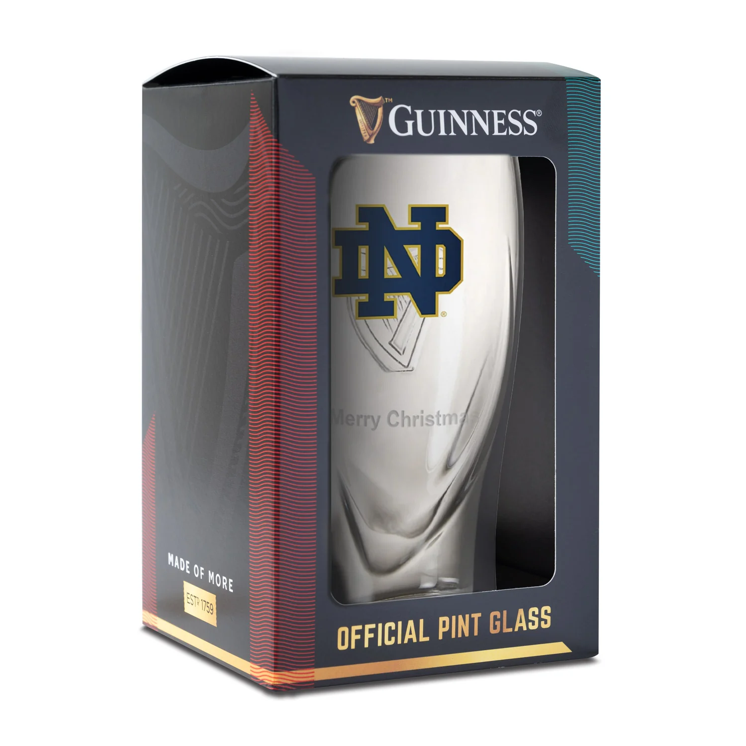 Guinness Notre Dame 16OZ Pint Glass - Image 9
