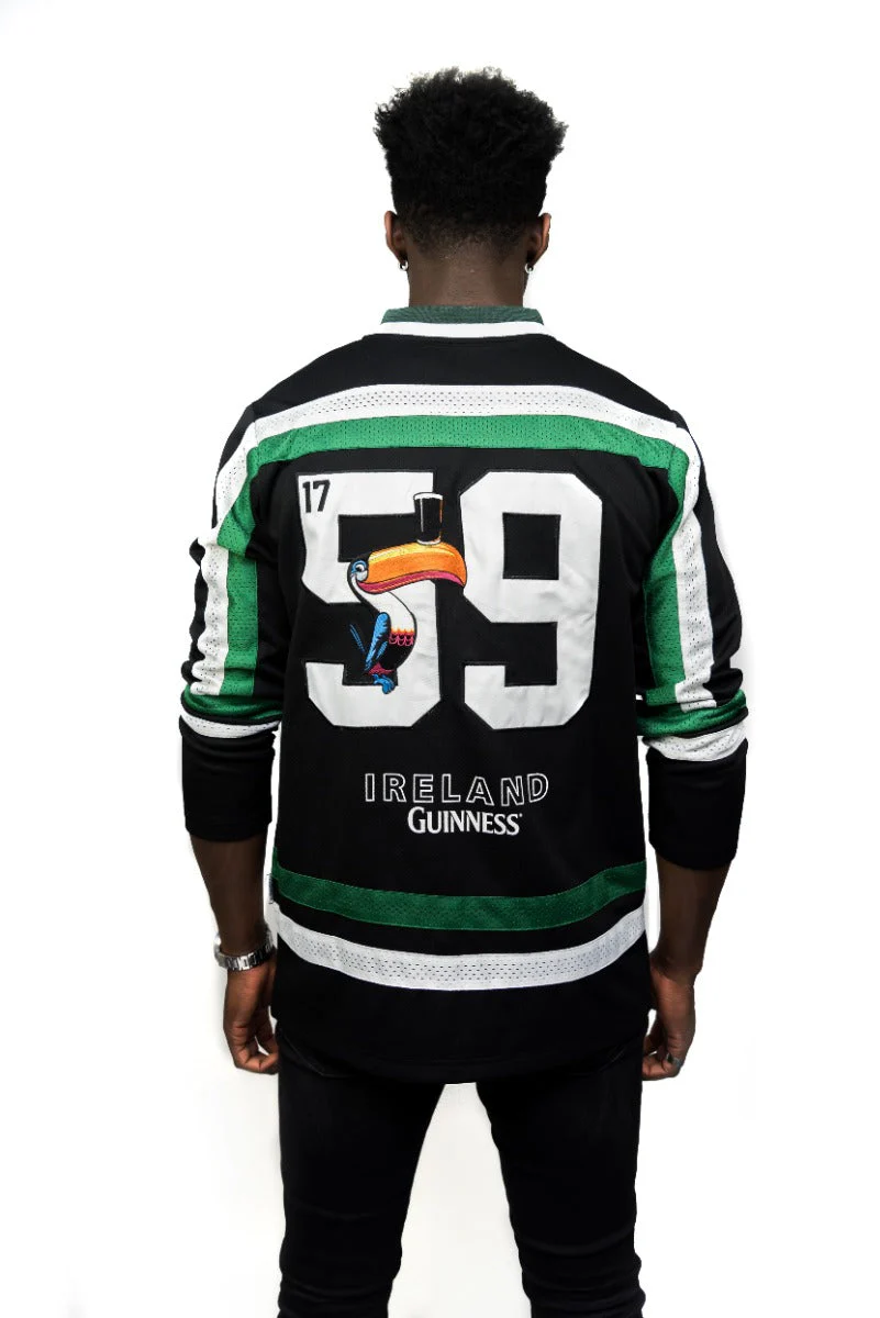 Guinness Toucan Hockey Jersey Black and Green - Image 5