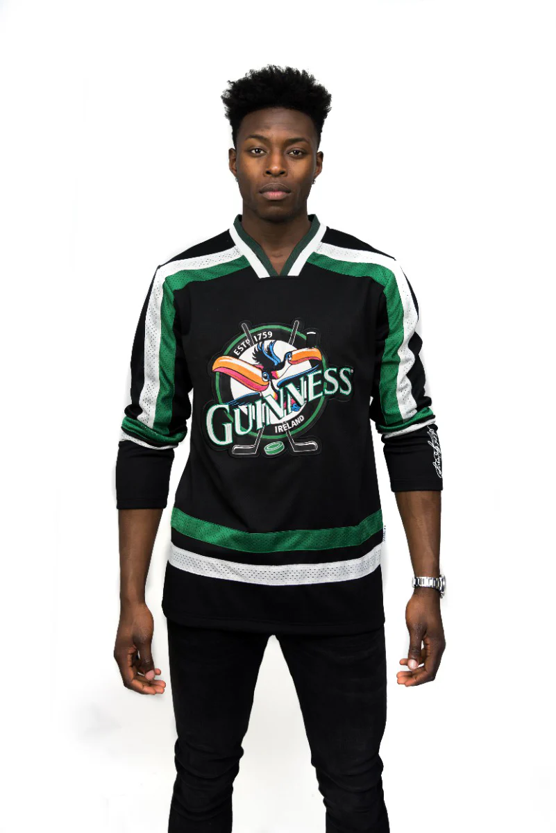 Guinness Toucan Hockey Jersey Black and Green - Image 6