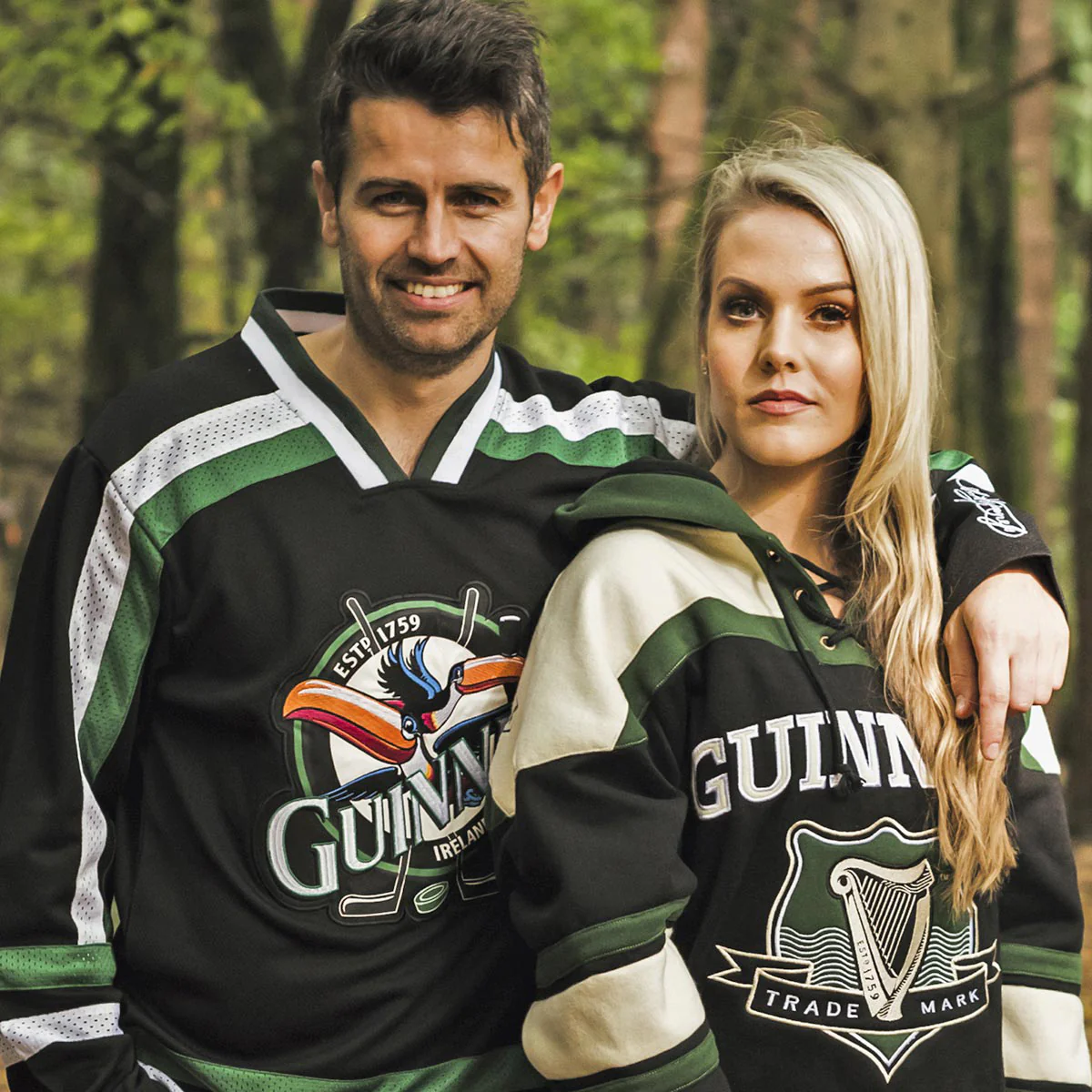Guinness Toucan Hockey Jersey Black and Green - Image 9