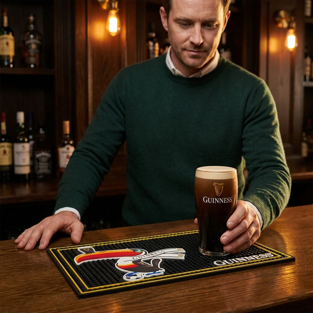 Guinness Toucan Soccer PVC Bar Mat - Image 4