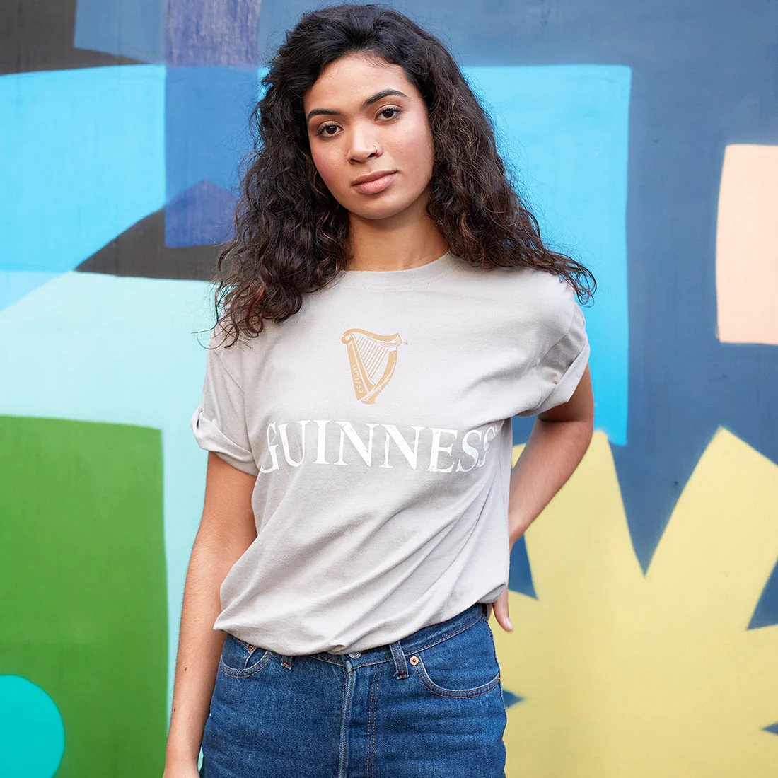 Beige Guinness Harp Premium Tee - Image 8
