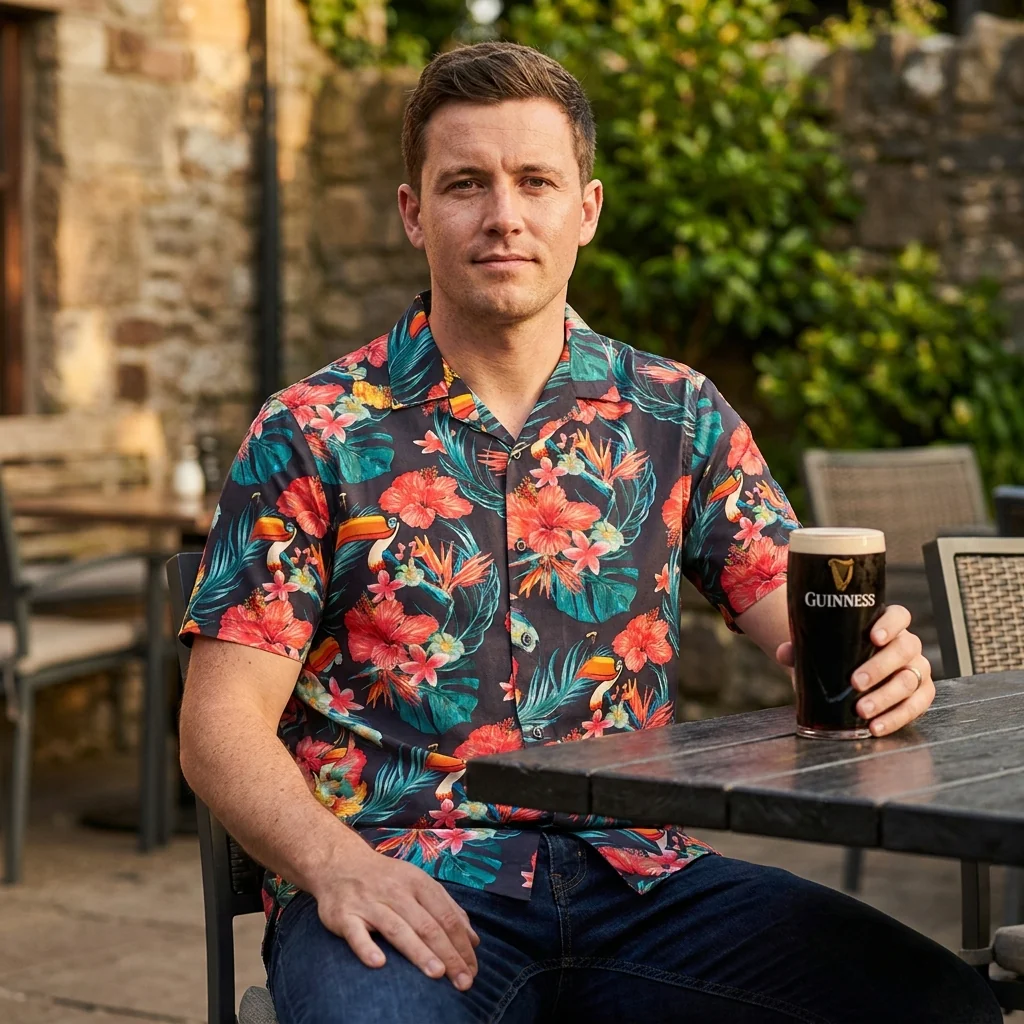 Guinness Toucan Hawaiian Shirt - Image 4