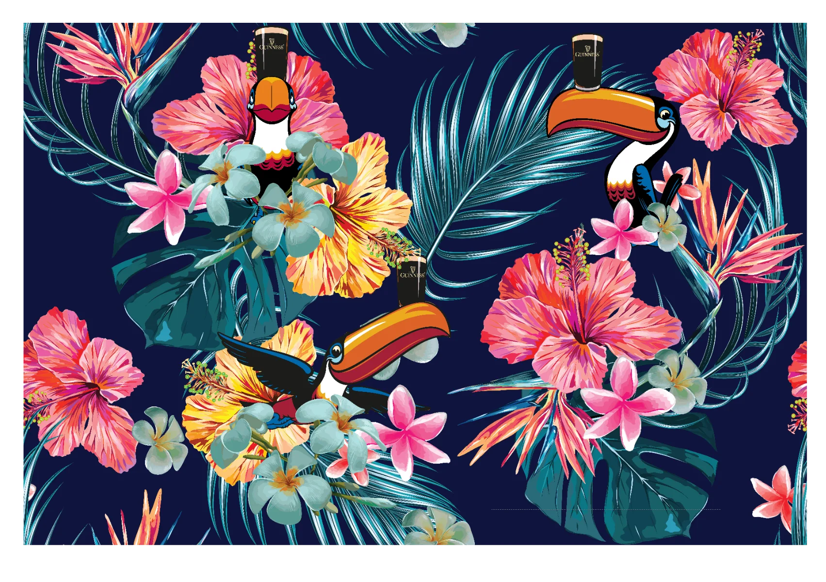 Guinness Toucan Hawaiian Shirt - Image 5